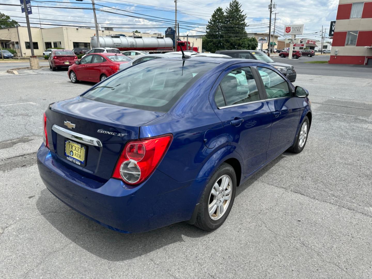 2013 BLUE Chevrolet Sonic LT Auto Sedan (1G1JC5SG7D4) with an 1.8L L4 DOHC 24V engine, 6-Speed Automatic transmission, located at 1254 Manheim Pike, Lancaster, PA, 17601, (717) 393-9133, 40.062870, -76.323273 - Photo#4